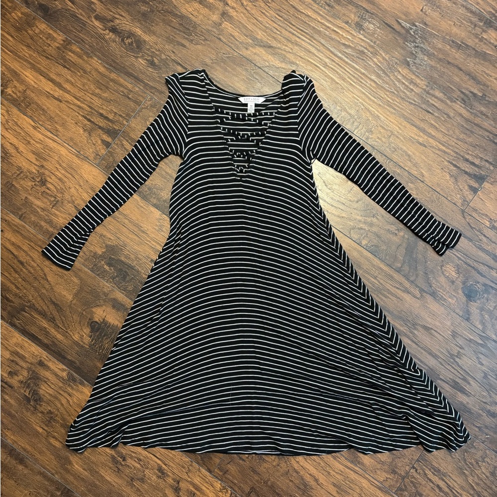 Striped Black and White Dress
